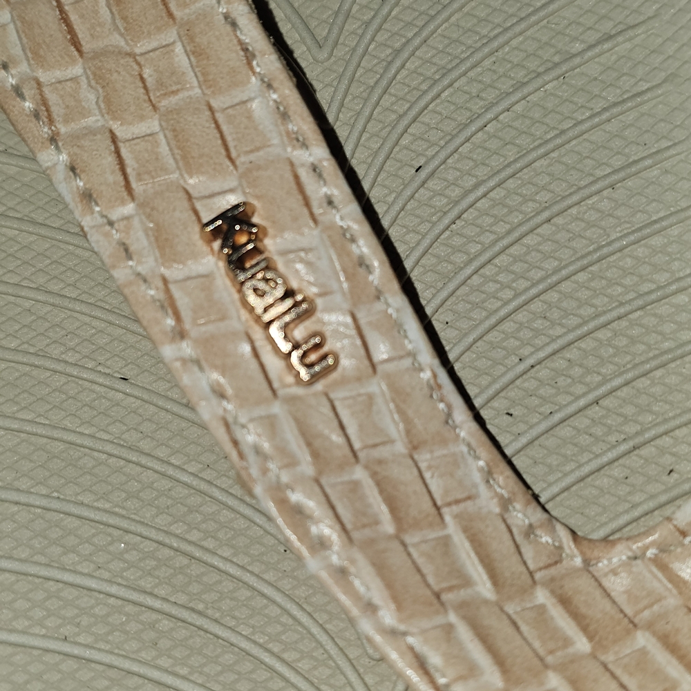 KuaiLu Yoga Mat Flip Flops Womens US 12 Tan Leather Walking Sandals KHD2764 NWT - Picture 4 of 15
